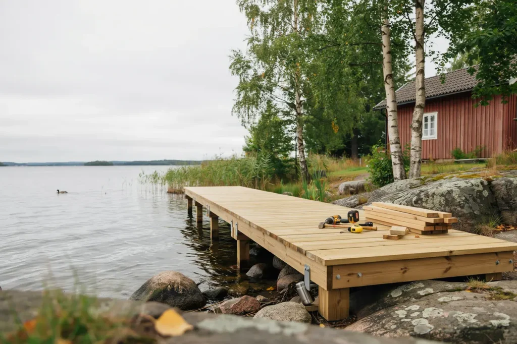 bygga brygga vid sommarhuset material regler och smarta val f r en h llbar strandbrygga